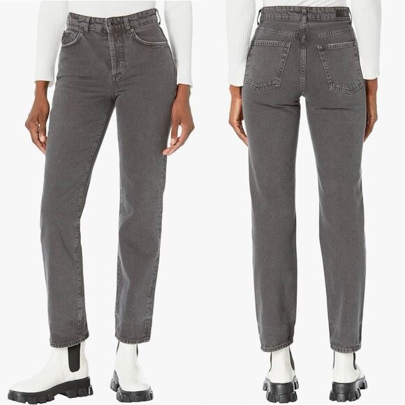 NWT AG Jeans Alexxis Vintage High-Rise Straight in 90s Faded Black Size 26 $225 - Picture 1 of 13